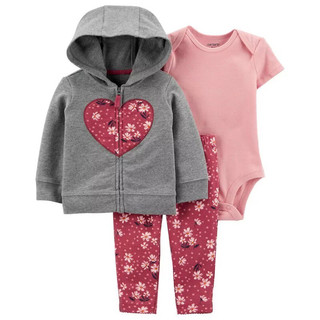 Conjunto de Inverno 3 Peças com Casaco Floral - 6 meses em Oferta na Shopee