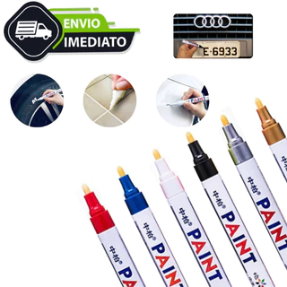 Caneta Paint Original Reparadora Pintura Automotiva Permanente Não Sai Na Água Tira Riscos Carro Moto Retoque de Placa T