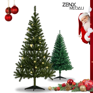 Árvores De Natal Zenx Medali Verde Cheia Pinheirinho Natalino 150/120cm