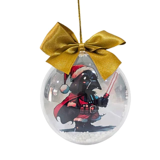 KIT 5 Bolas de Natal Acrílicas Personalizadas - Star Wars Enfeites Natalinos Darth Vader, Yoda e cia