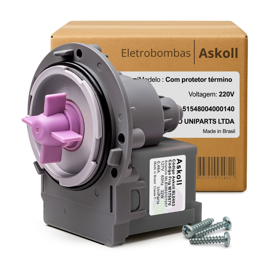 Eletrobomba 220v Compatível com Brastemp, Electrolux, Consul, Colormaq ...