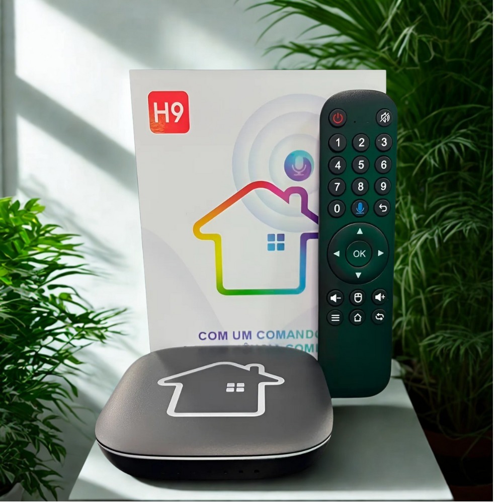 Kit H9 SmartControle Plus Max🔥HTV Remoto, Fonte, Cabos, H/9 Completo ...