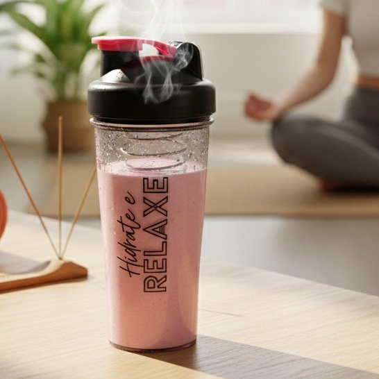 Coqueteleira Academia Shakeira com Esfera Misturadora ROSA 600 ml ...