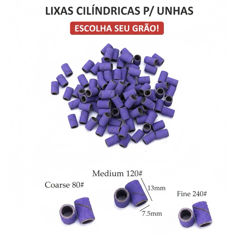 Refil lixa Mandril #240 nail mini e tradiciobal | Shopee Brasil