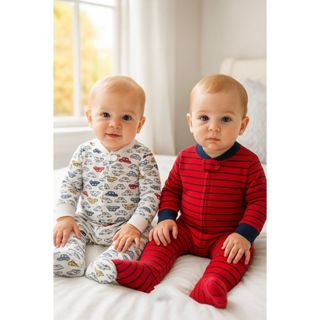 Kit 2 Macacões Carter's Listrado e Carros em Oferta na Shopee