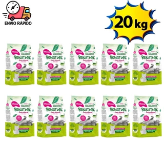 Areia Higiênica Para Gato de Mandioca Wisecat Biodegradável Areia de Gato Sustentável 2kg até 20kg