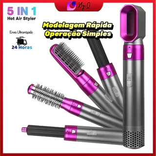 Secador De Cabelo 5 em 1 Pente Alisador E Frisador 110v e 220v