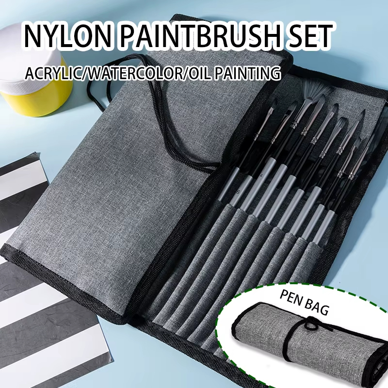 Conjunto de Pincéis para Pintura, 24 Peças, Conjunto de Pincéis de Nylon, Conjunto de Pincéis Multifuncionais, Conjunto