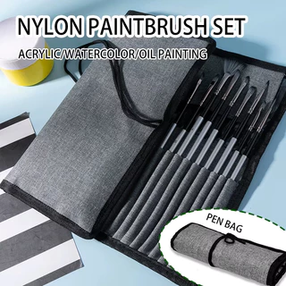 Conjunto de Pincéis para Pintura, 24 Peças, Conjunto de Pincéis de Nylon, Conjunto de Pincéis Multifuncionais, Conjunto