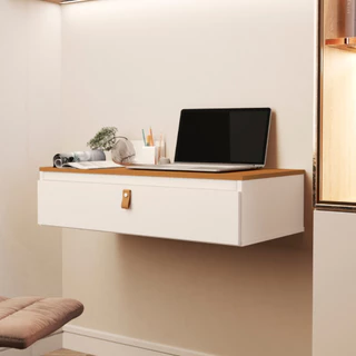 Console Diana Versátil Escrivaninha Penteadeira Suspenso com Gaveta Espaçosa Design Minimalista