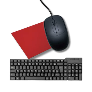 Kit Teclado Mouse Mouse Pad Com Fio Original PC e Notebook Promoção