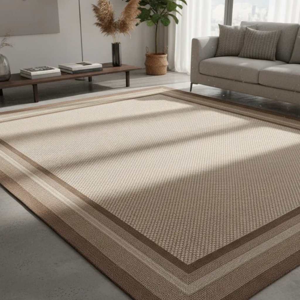 Tapete Para Sala Sisal Antiderrapante Antialérgico Eco Nature Moldura J ...