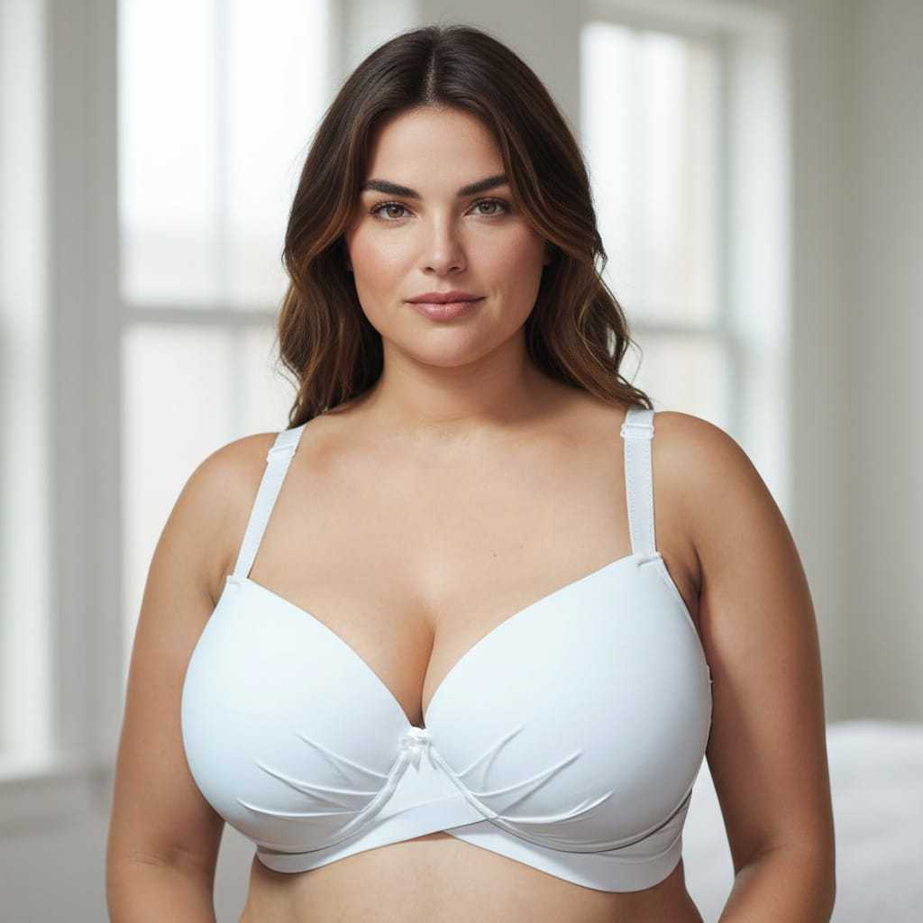 Sutiã Plus Size Base (54-56) Cruzada Reforçado, Up Poliamida