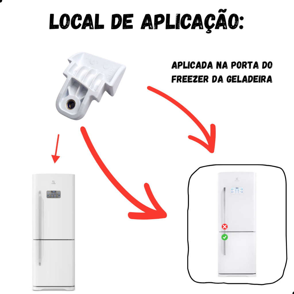 Suporte Do Puxador Da Porta inferior Geladeira Electrolux Tf51