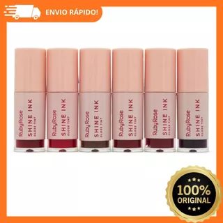 Gloss Tint Labial Shine Ink Linha Rosa Ruby Rose em Oferta na Shopee
