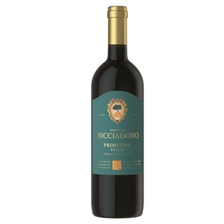 VINHO ITALIANO RICCIADORO PRIMITIVO 750ML TINTO