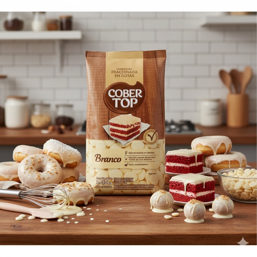 Cobertura CoberTop Branco em Gotas 1,01kg