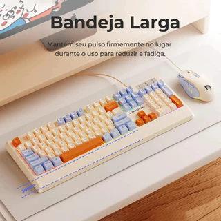 Kit com Teclado e Mouse Semimecânico e RGB para Gamer H'maston KB715