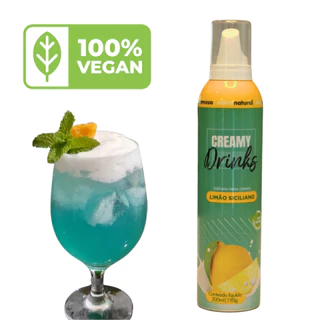 Espuma para Drinks Sabor Limão Siciliano 200ml - Creamy Drinks
