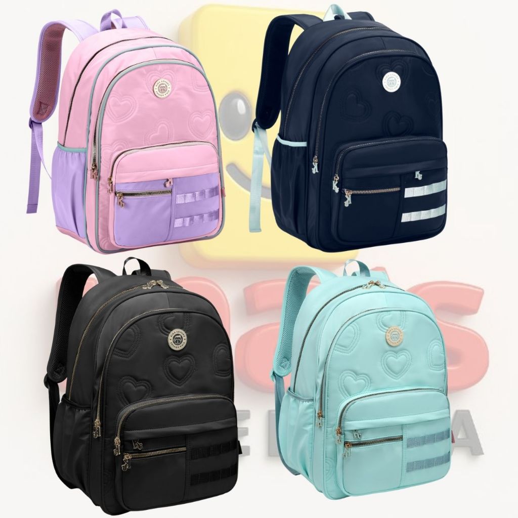 Mochila Costas Kika Lovers Oficial KK2621 Detalhes Costura