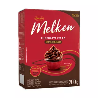 Chocolate Cacau em Pó Solúvel Melken 50% 200g Harald