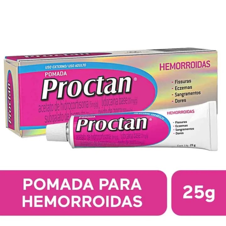 Pomada Anti-Hemorroidal Proctan 5mg - Acompanha 6 Aplicadores | Shopee ...