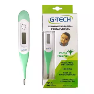 Termometro Digital Infantil e Adulto Ponta Flexível Silicone G-TECH para Cuidados em Casa