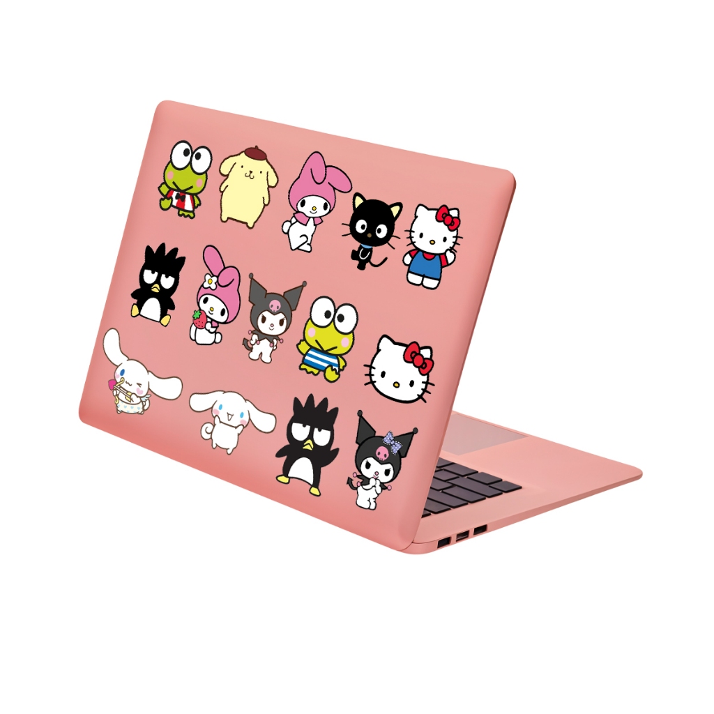 Hello Kitty Kuromi Cinnamoroll Kit 96 Adesivos de Parede Sanrio