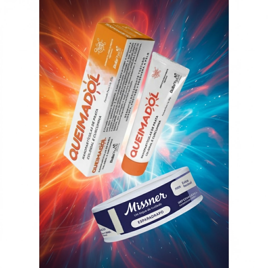 POMADA PARA QUEIMADURA + ESPARADRAPO | Shopee Brasil