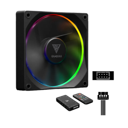 1 Fan Ventoinha Cooler Gamdias Aeolus M3 1203r 1201 Avulsa - Argb