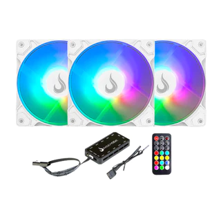 Kit 3 Cooler Fan Gamer | Rise Mode | Z Led White Argb 5v | 120mm