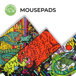 Mouse Pad Gamer Pcyes Extended Tiger, Dragon, Ancient Dragon - 90x42 cm