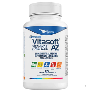 Polivitamínico, Saude, Imunidade A- Z 60 Cáps - Global Suplementos