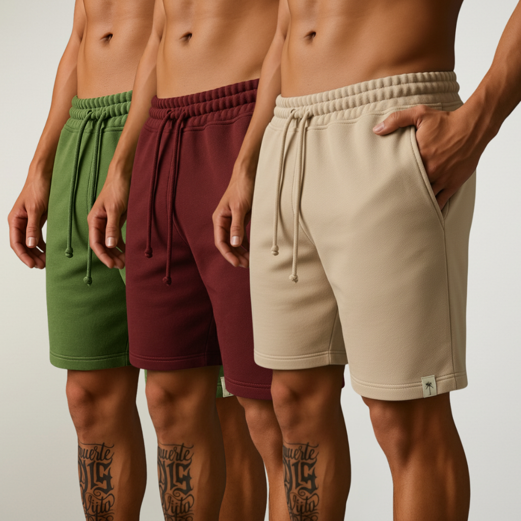 Kit Bermuda Masculina Mauricinho Shorts Masculino Moletom Academia Treino