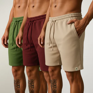 Kit Bermuda Masculina Mauricinho Shorts Masculino Moletom Academia Treino