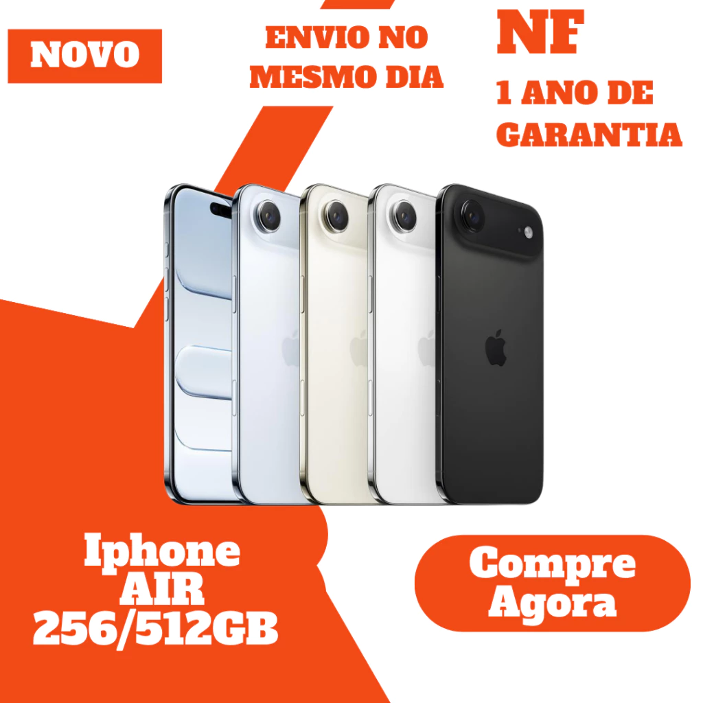 Smartphone iPhone AIR 5G 256GB Novo Original Garantia Nota Fiscal