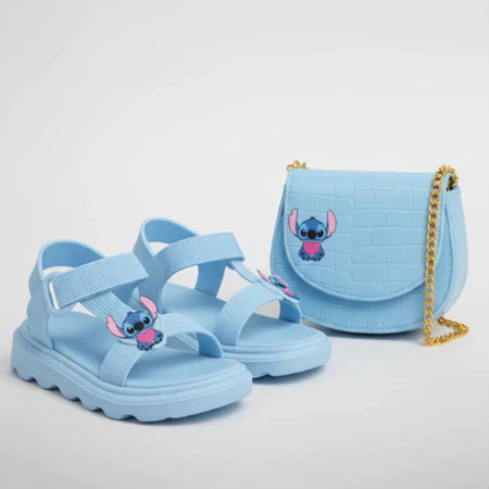 Sandália infantil menina confortável com bolsinha elegante estilosa