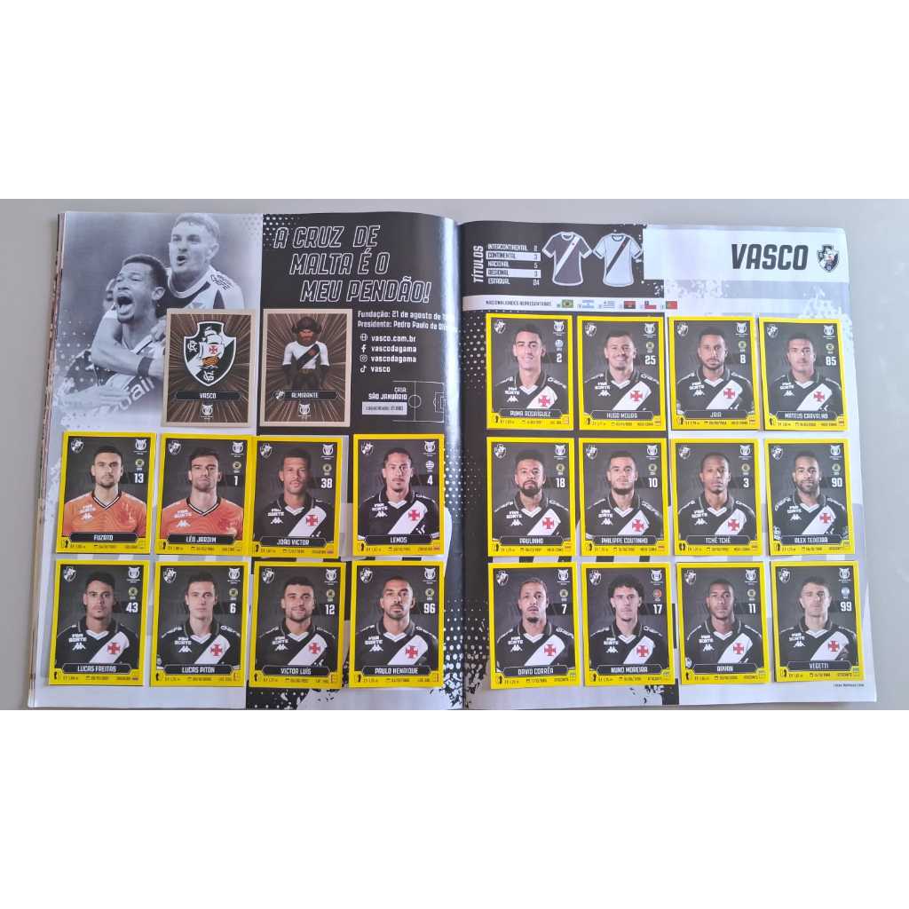 VASCO KIT COM 25 FIGURINHAS FIGURINHAS CAMPEONATO BRASILEIRO 2025 ...