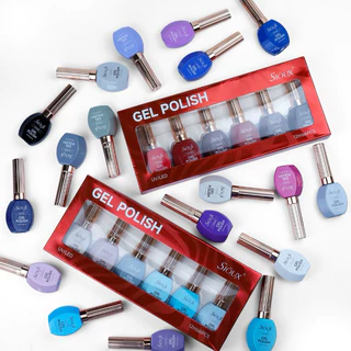 Kit 6 Esmalte em Gel Sioux 12 ml LED UV Profissional Cores Vermelho Roxo Azul Nude Cinza Lilás em Oferta na Shopee