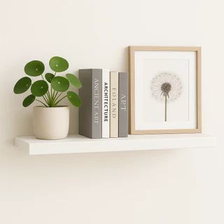 Prateleira MDF branco 30x20cm – Suporte Invisível Decorativa Sala Quarto Cozinha em Oferta na Shopee