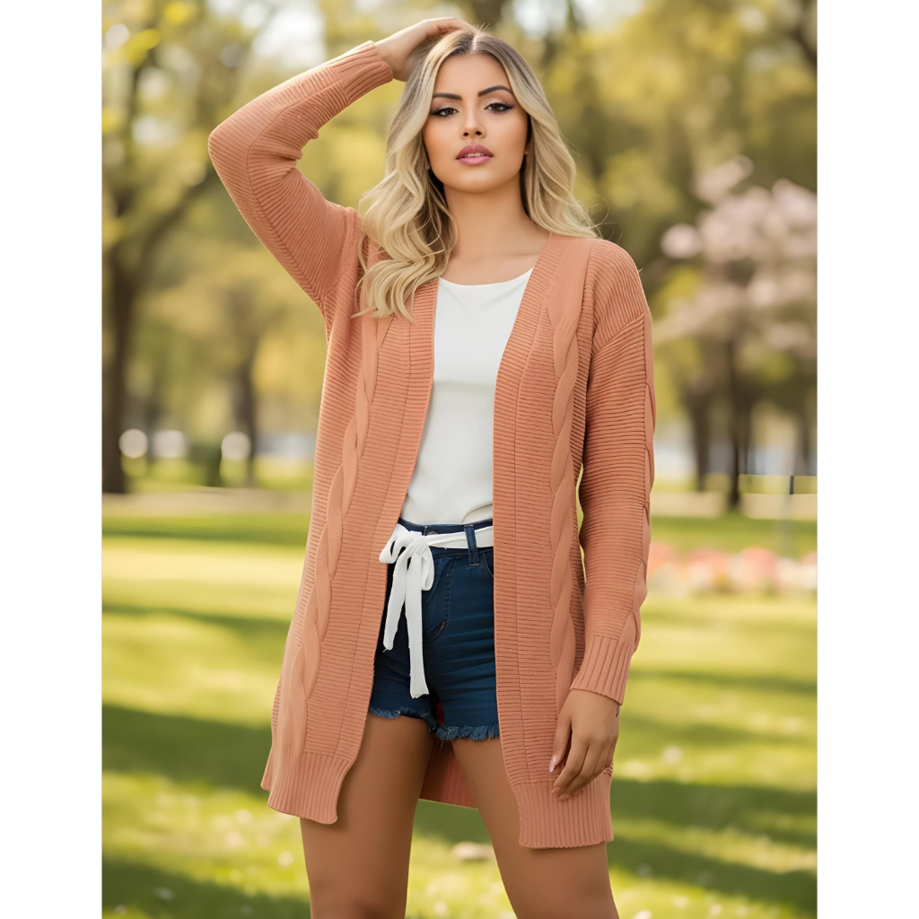 Cardigan Trançado