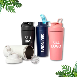 COQUETELEIRA TÉRMICA PERSONALIZADA 700ML ACADEMIA SHAKE BRINDE SEU NOME, LOGO, TIME, EMPRESA