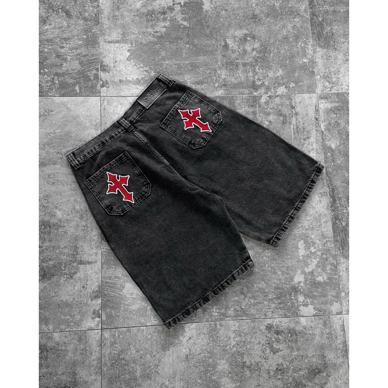 Bermuda Jeans Jorts Baggy Tripside “Cruz Red” - Estonada