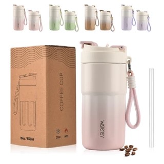 WATERSY Copo térmico de aço inoxidável 550ml, copo para café, elegante e portátil