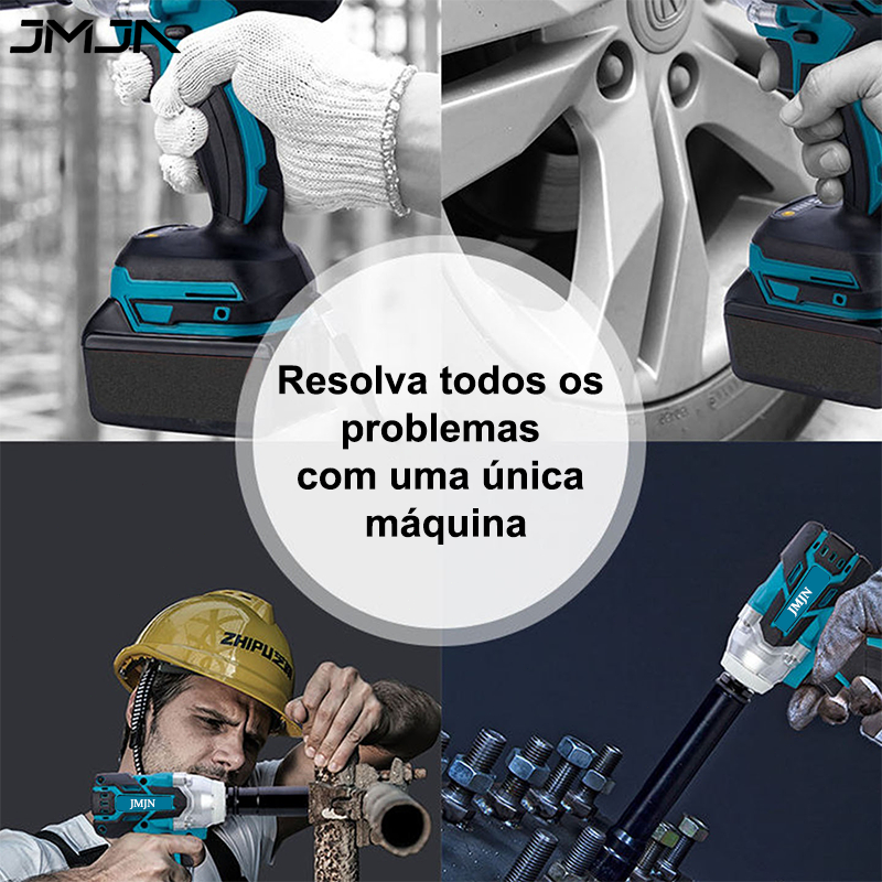JMJN Kit 3 em 1 Ferramentas 48V com 2 Baterias – Furadeira