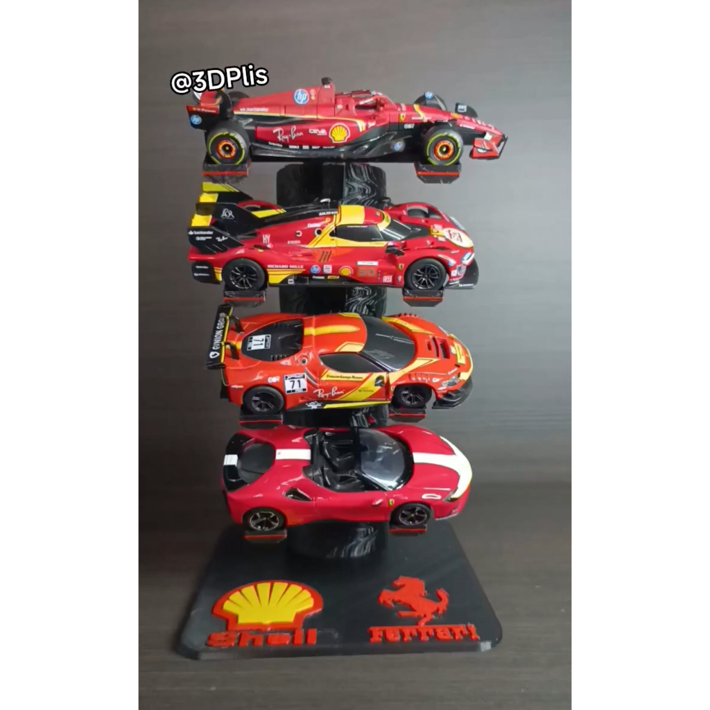 Expositor / Suporte para Miniaturas Shell/Ferrari 2025 – Destaque ...