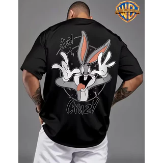 Camiseta Perna Longa Stay Crazy careta Divertida Camisa Desenho Animado Novo!