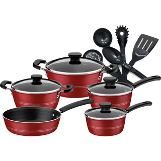 Jogo de Panelas Tramontina 5 Peças Sicília e Utensílios Em Nylon 5pçs em Oferta na Shopee