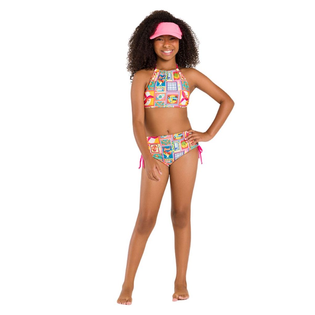 トップス Arii Biquini Juvenil Infantil Arsie Top Halter Tanga Laterais