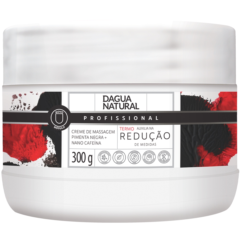 Creme Massagem Pimenta Negra Dagua Natural Termoterapia 300g
